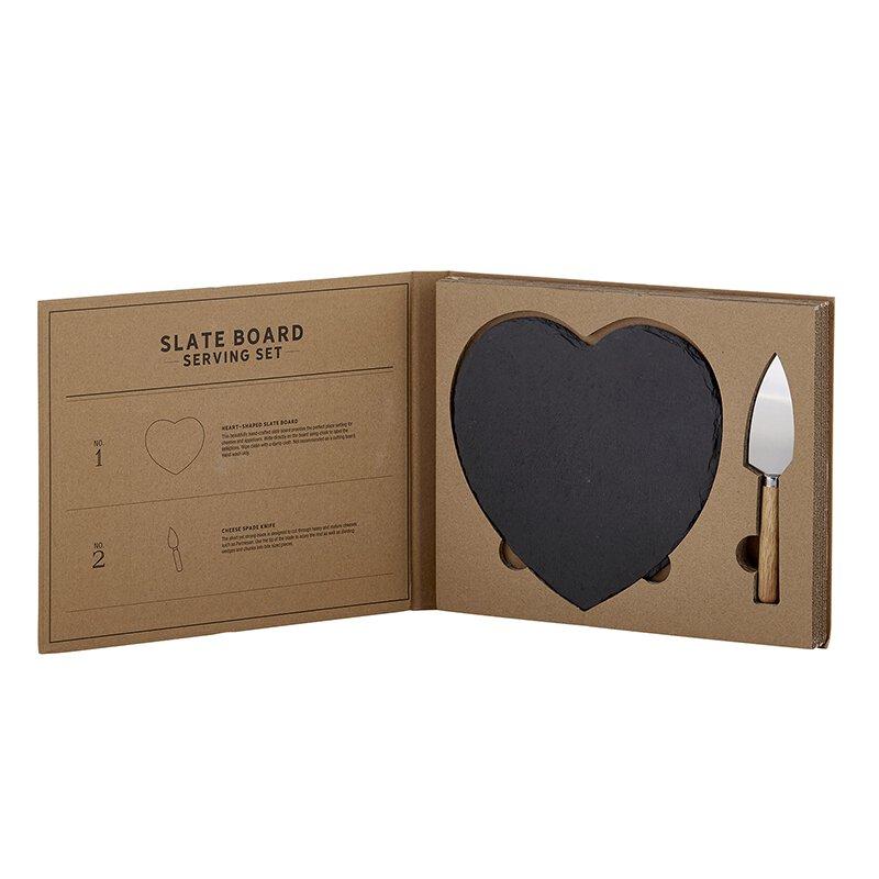Cardboard Book Set - Slate Board Serving Set